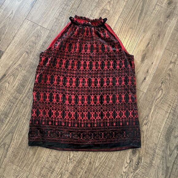 Max Studio Top XS Velvet Burn Out - Picture 1 of 5